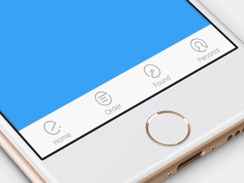 Animation of a navigation tab