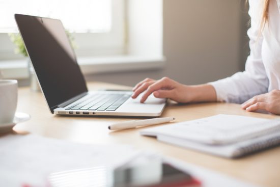 Person using a laptop 