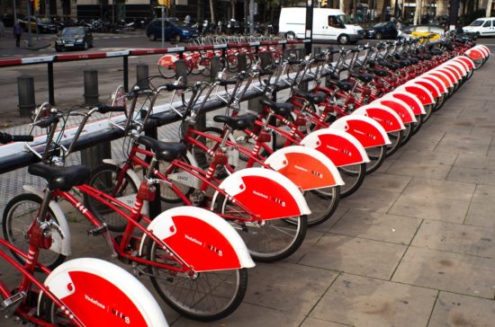 parked bicycles