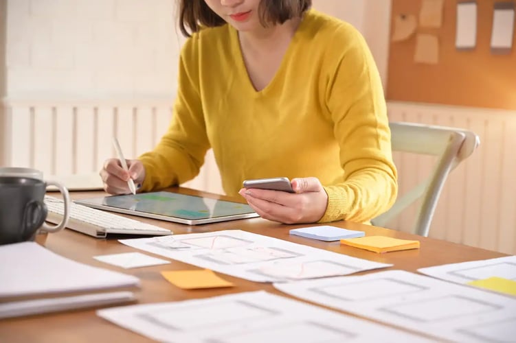 UX Designer working on a SEO friendly design