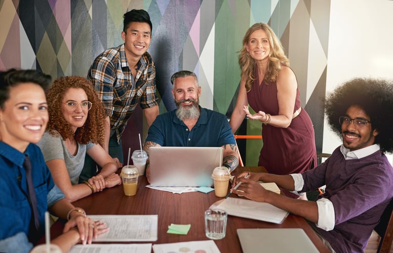 Background image of Cropped shot of creative colleagues having a meeting in a modern office