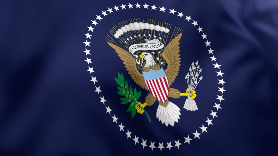 Background image of President of the United States Flag