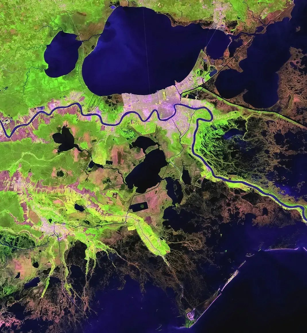 Map with coloration to provide visual information about the map.