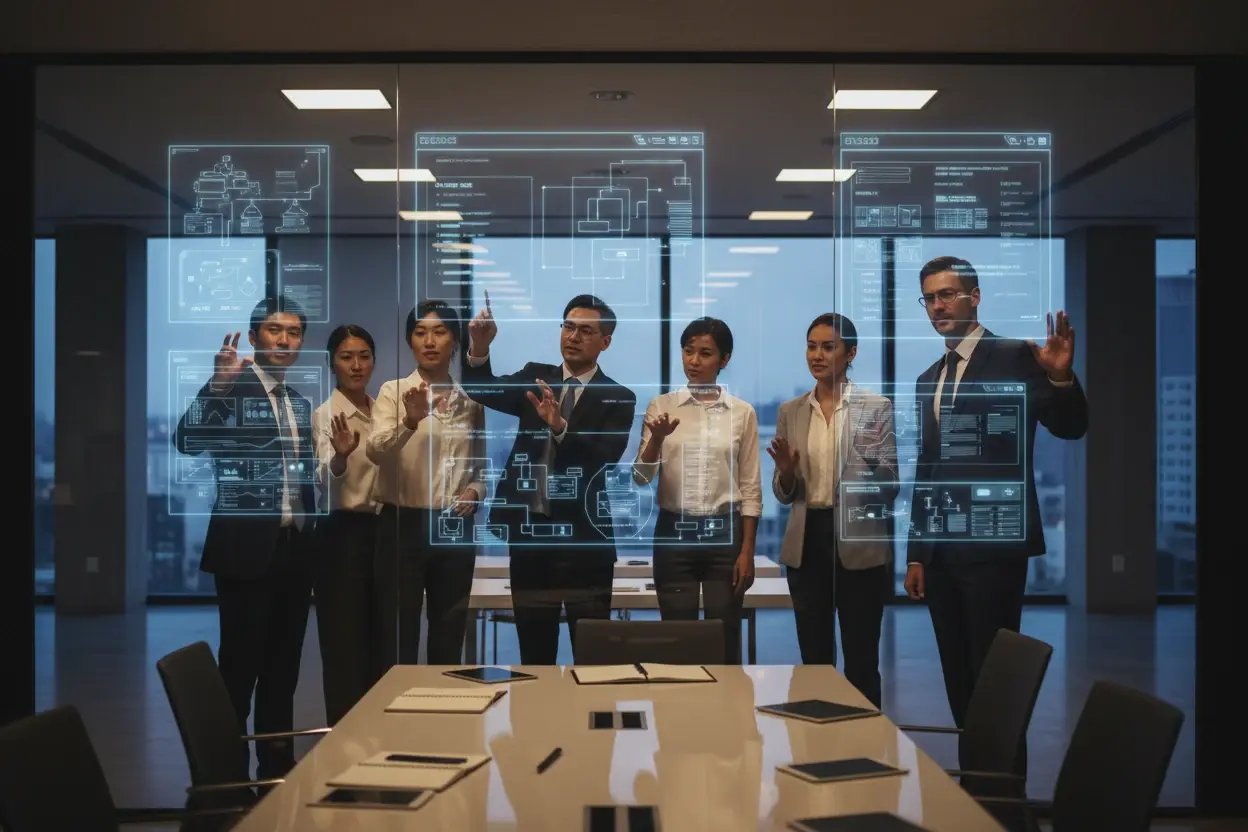 Team planning a software modernization strategy