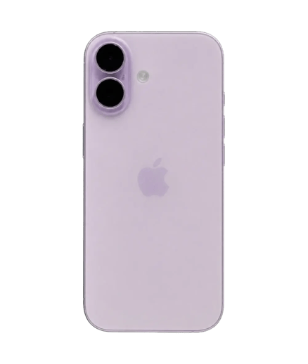 Lavender iPhone 17 viewed from the back