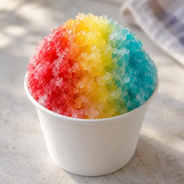 Colorful snow cone, representing Android 12's internal dessert codename
