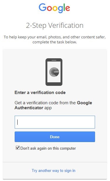 2 step verification