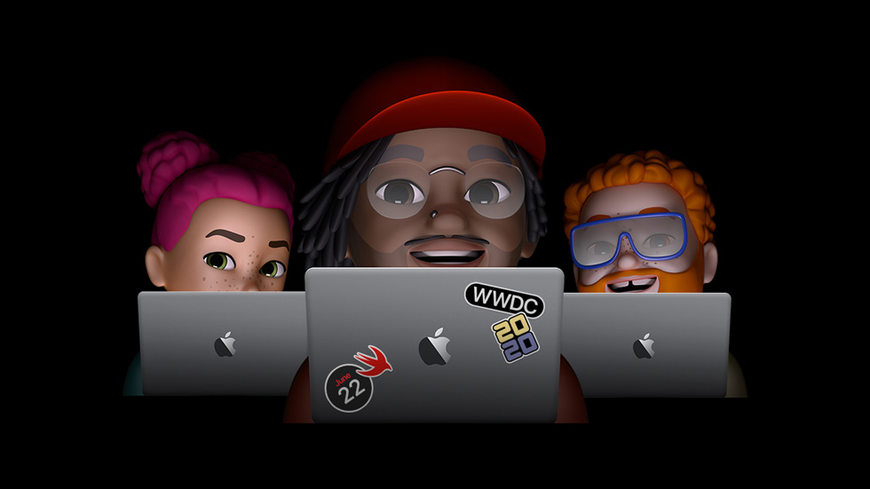 WWDC 2020 poster with new Memoji's.