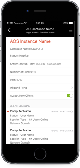 White iPhone displaying AXMentor's dashboard