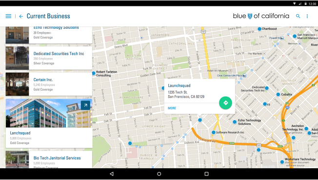 Blue Shield user interface on screen 03