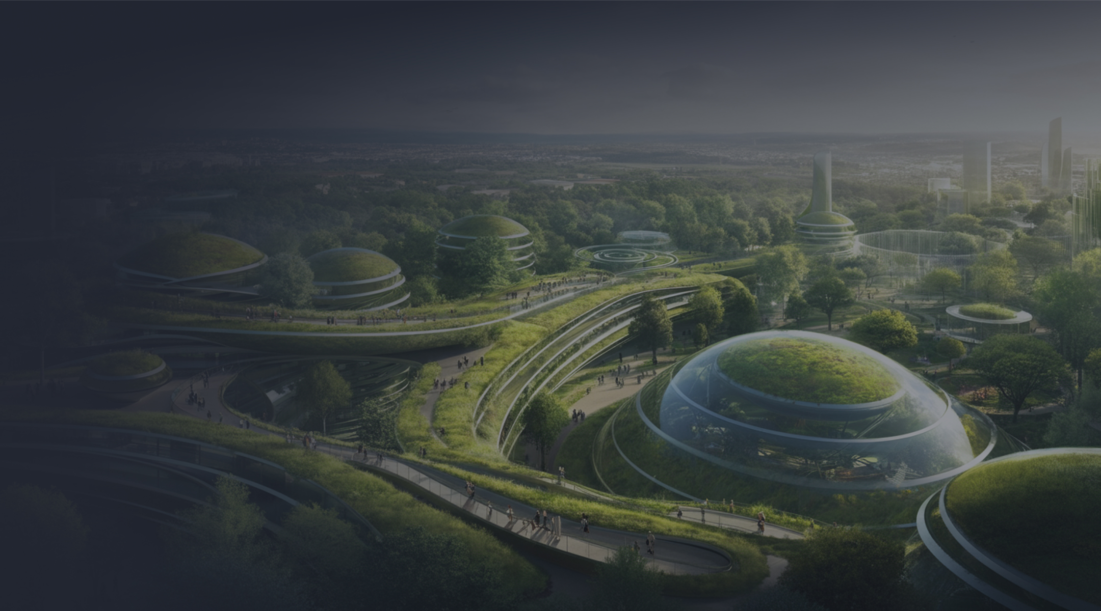 Urban Planner case study background image of futuristic cityscape